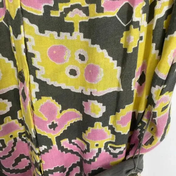 Anthropologie Porridge Sprightly Belted Shirtdress Women’s 0 Bohemian Peasant - Picture 4 of 8